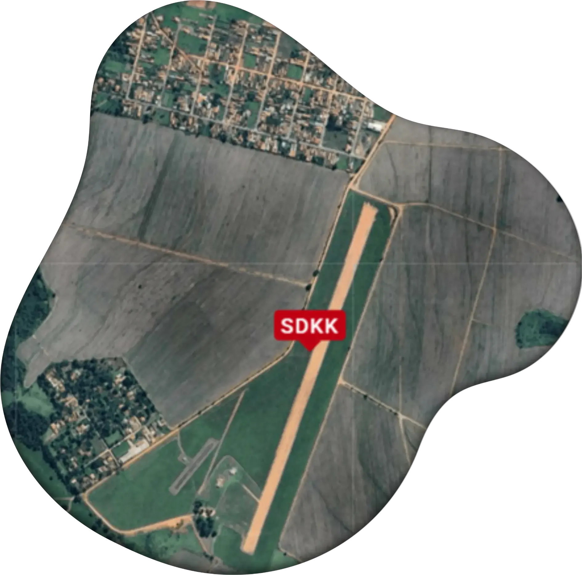 Vista aérea do Aeroporto de Mococa